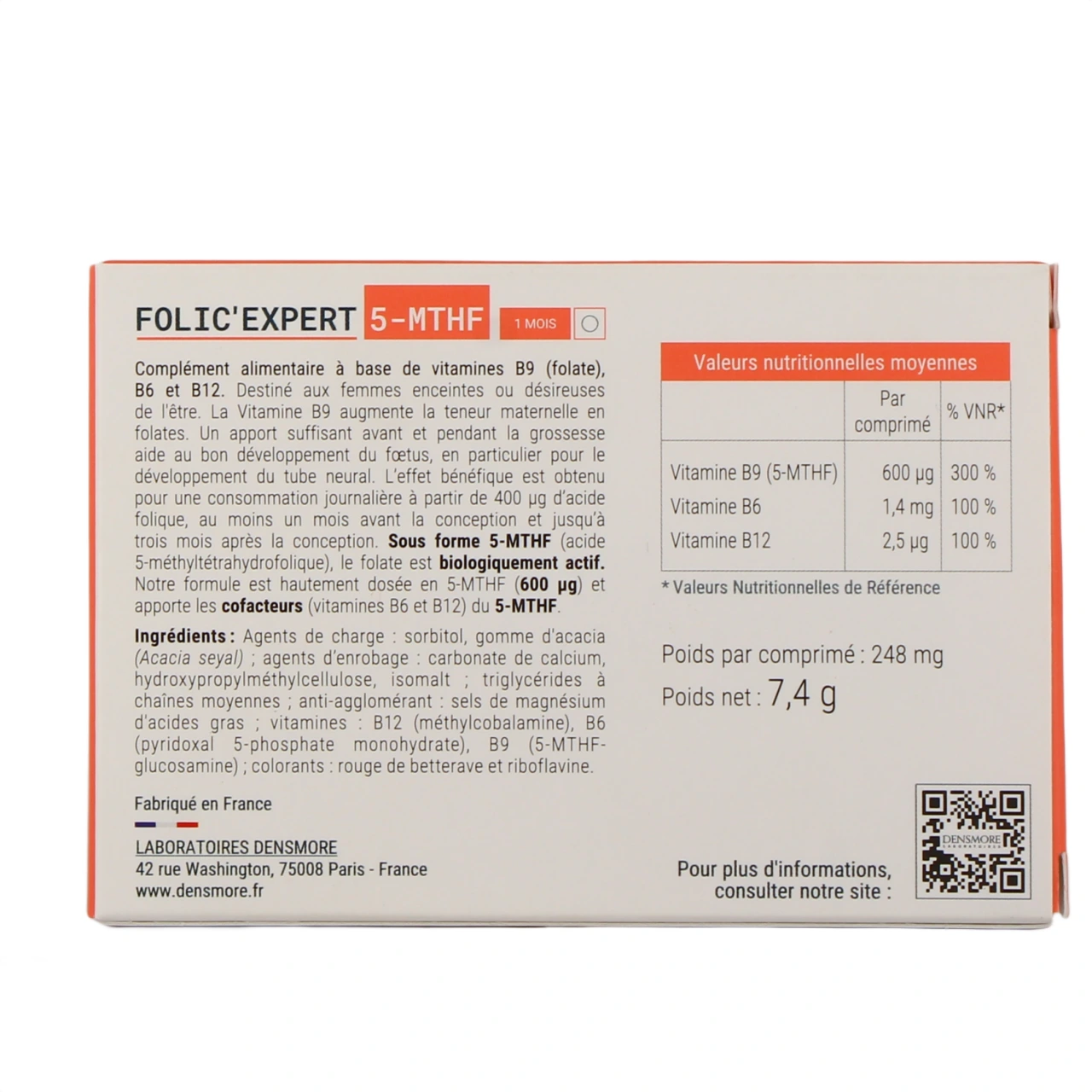 Densmore Folic Expert 5-MHTF - Vue 3