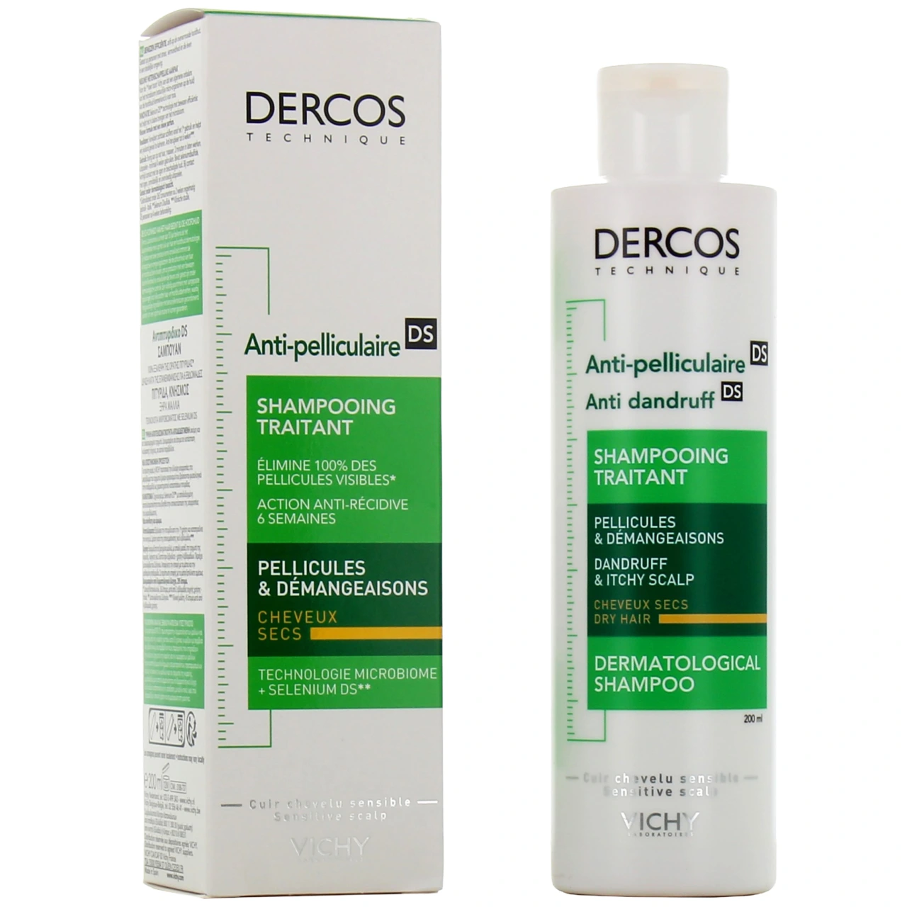 Dercos Shampooing Anti-Pelliculaire Traitant Cheveux Secs - Dercos