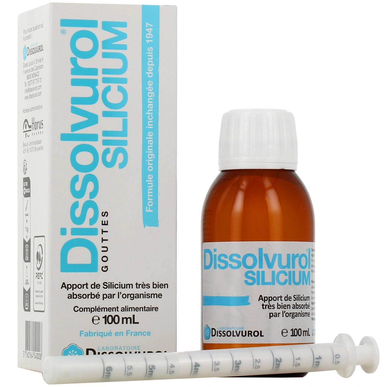 Dissolvurol Silicium en Gouttes - Laboratoire Dissolvurol