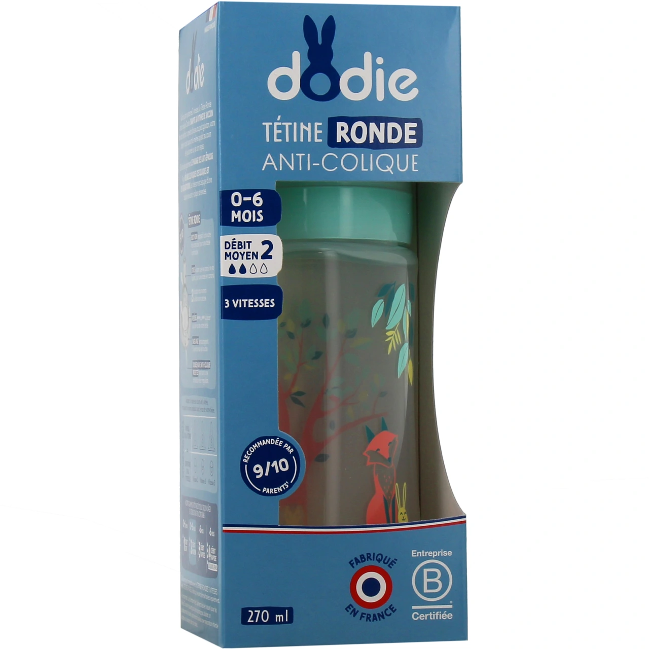 Dodie Biberon Anti-Colique Tétine Ronde - Dodie
