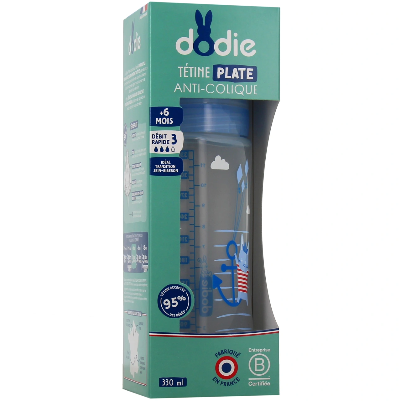 Dodie Biberon Tétine Plate Anti-Colique - Vue 9