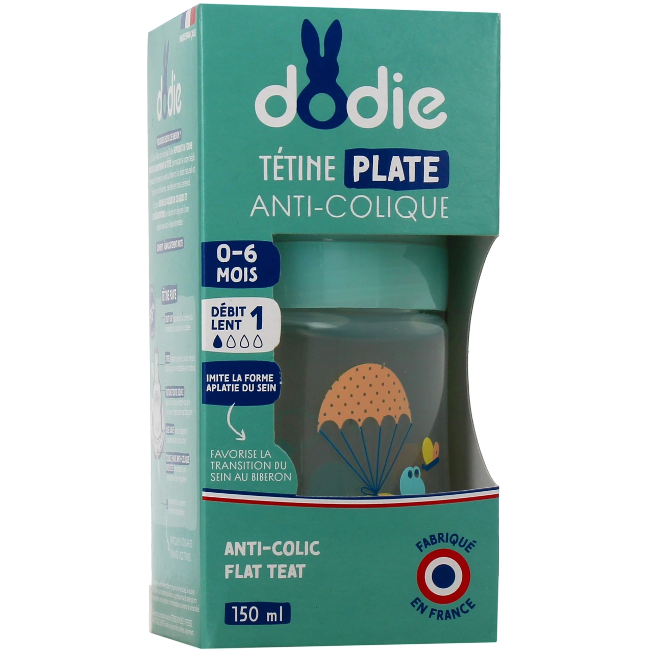 Dodie Biberon Tétine Plate Anti-Colique - Dodie