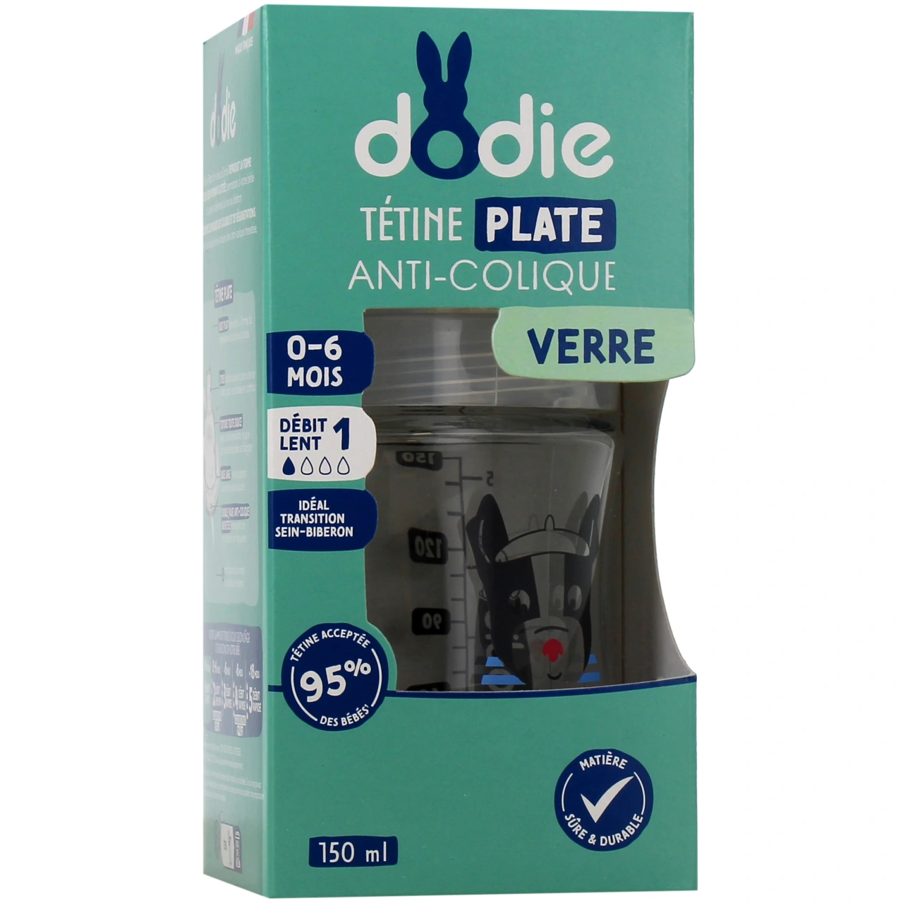 Dodie Biberon Verre Anti-Colique 0-6 mois - Vue 5