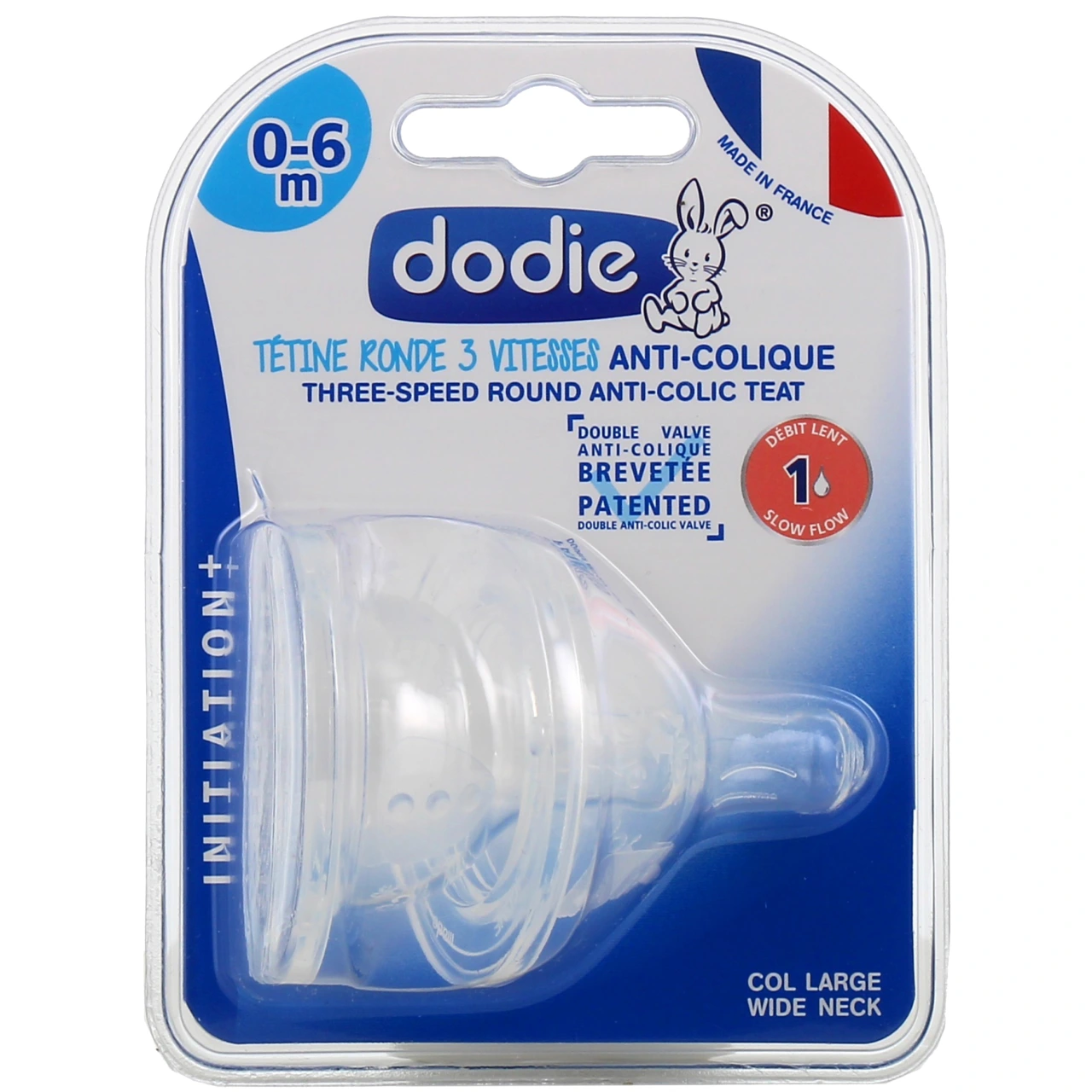Dodie Initiation+ Tétine Ronde 3 Vitesses Anti-Colique - Vue 4