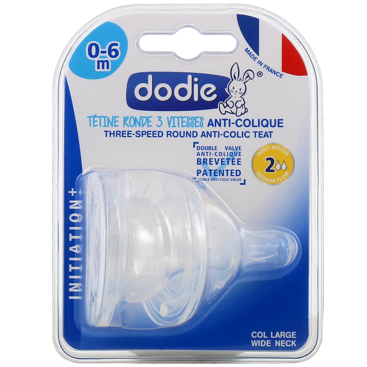 Dodie Initiation+ Tétine Ronde 3 Vitesses Anti-Colique - Vue 3
