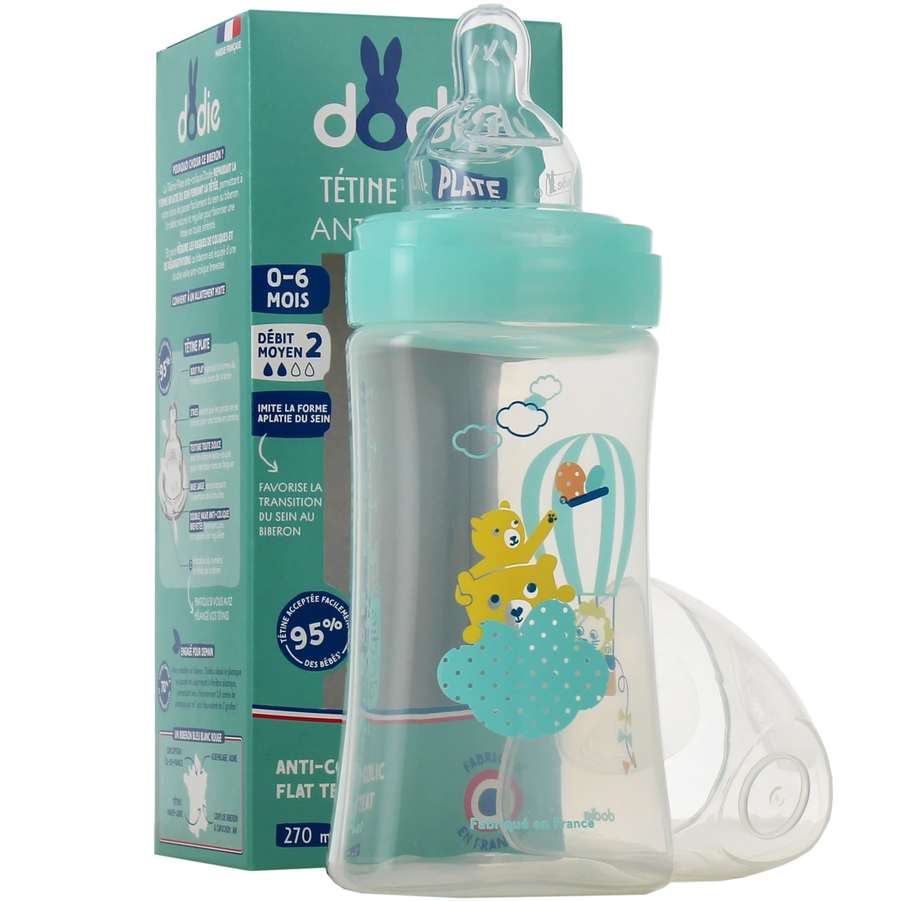 Dodie Biberon Tétine Plate Anti-Colique - Vue 8