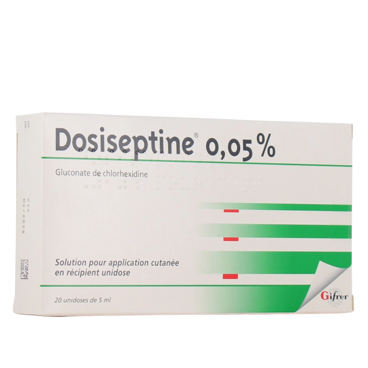 Dosiseptine 0,05% Solution Antiseptique en unidoses - Gifrer