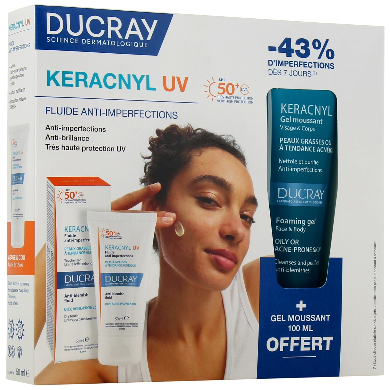 Ducray Keracnyl UV Fluide anti-imperfections SPF50+ - Vue 4