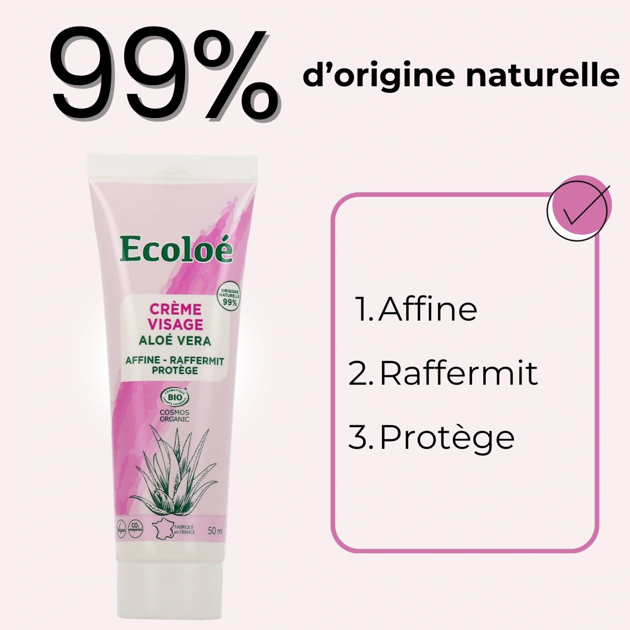 Ecoloé Crème Visage Aloé Véra Bio - Vue 2