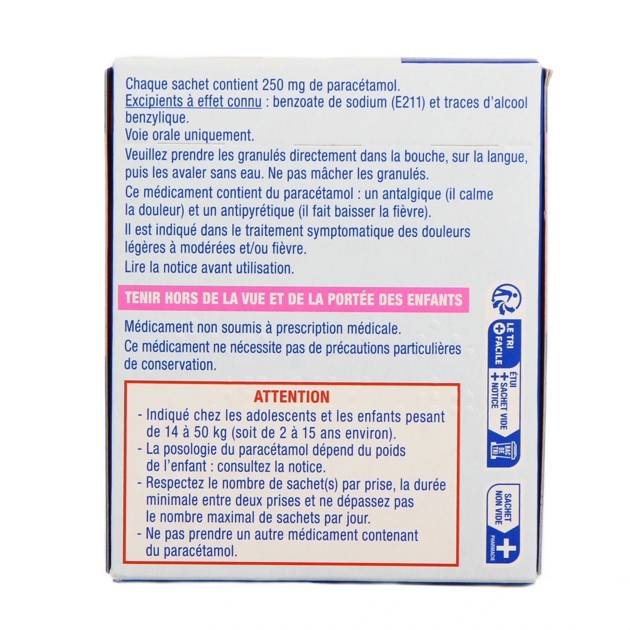 Efferalgan 250 mg - Vue 3