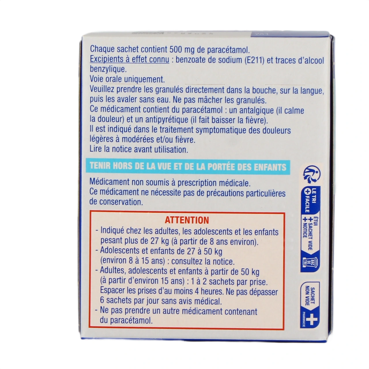 Efferalgan 500mg - Vue 3