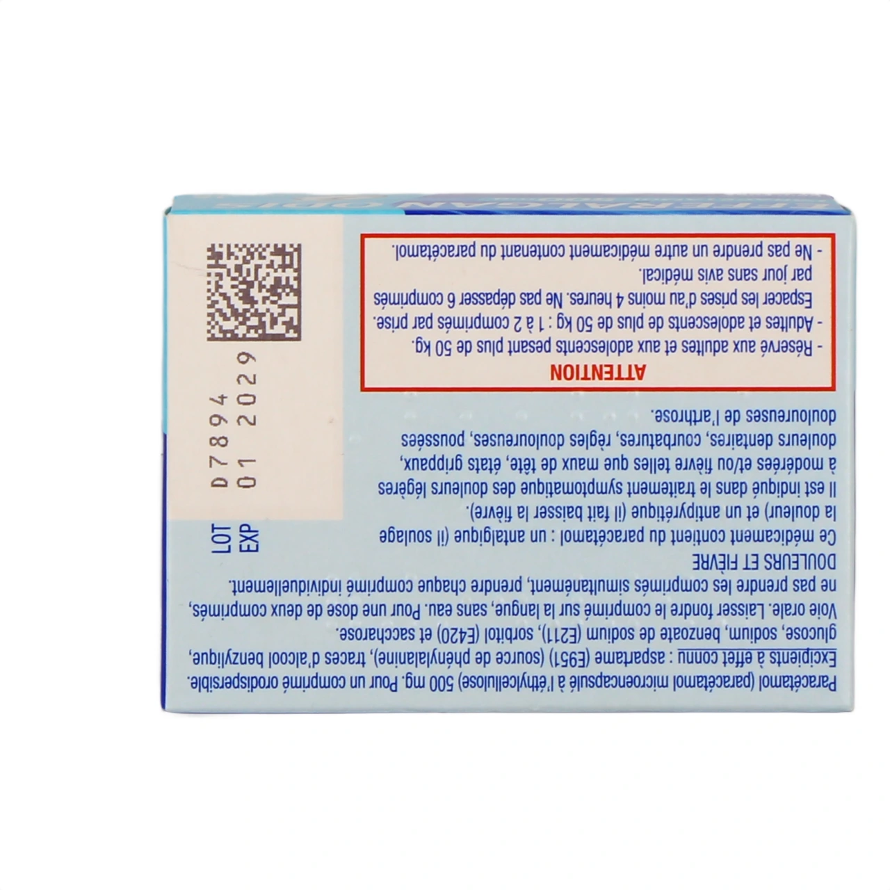 Efferalgan 500mg - Vue 6