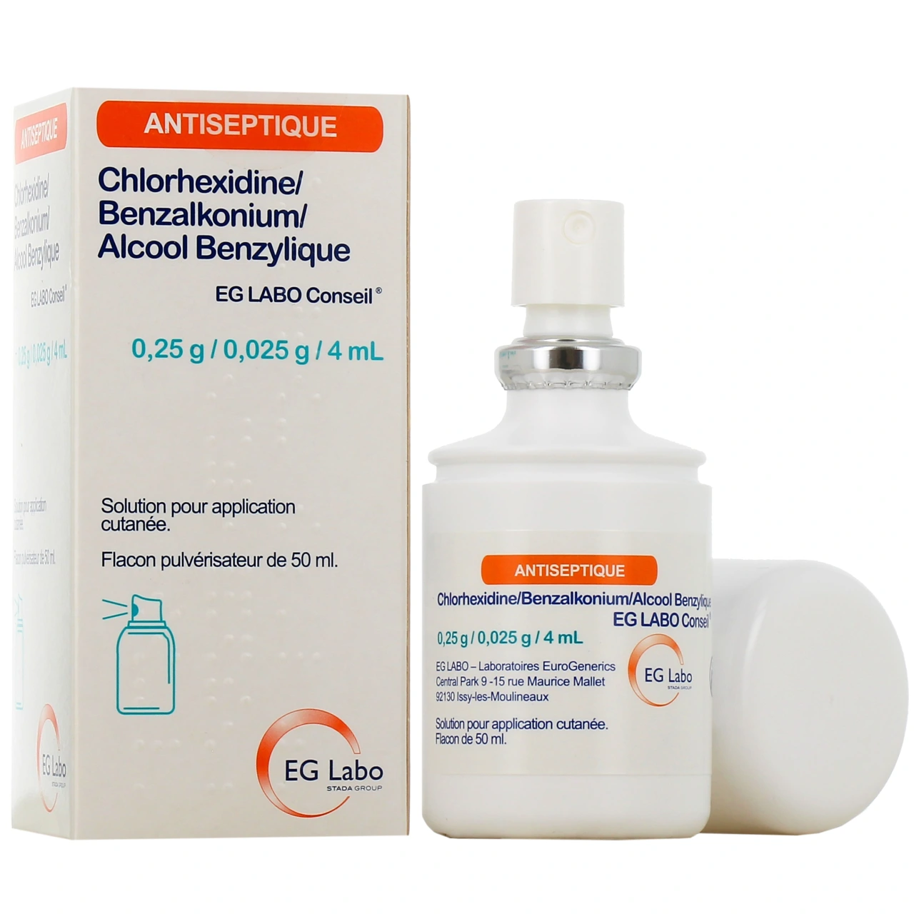 EG Labo Chlorhexidine Benzalkonium Alcool benzylique - EG Labo
