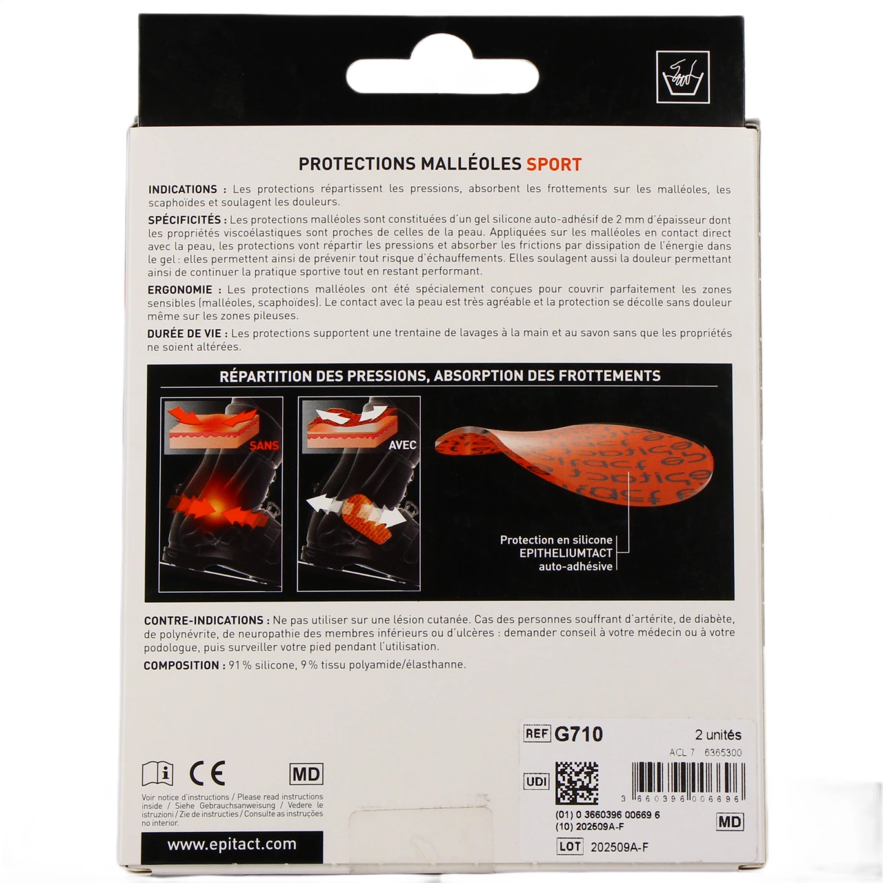 Epitact Sport Epithelium Tact 04 Protections Malléoles - Vue 2