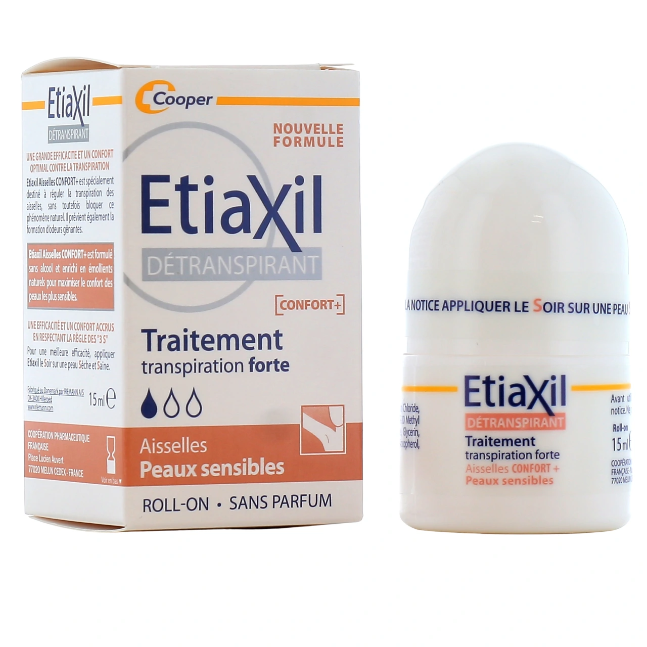 Etiaxil Détranspirant Aisselles Peaux sensibles Confort+ - Etiaxil