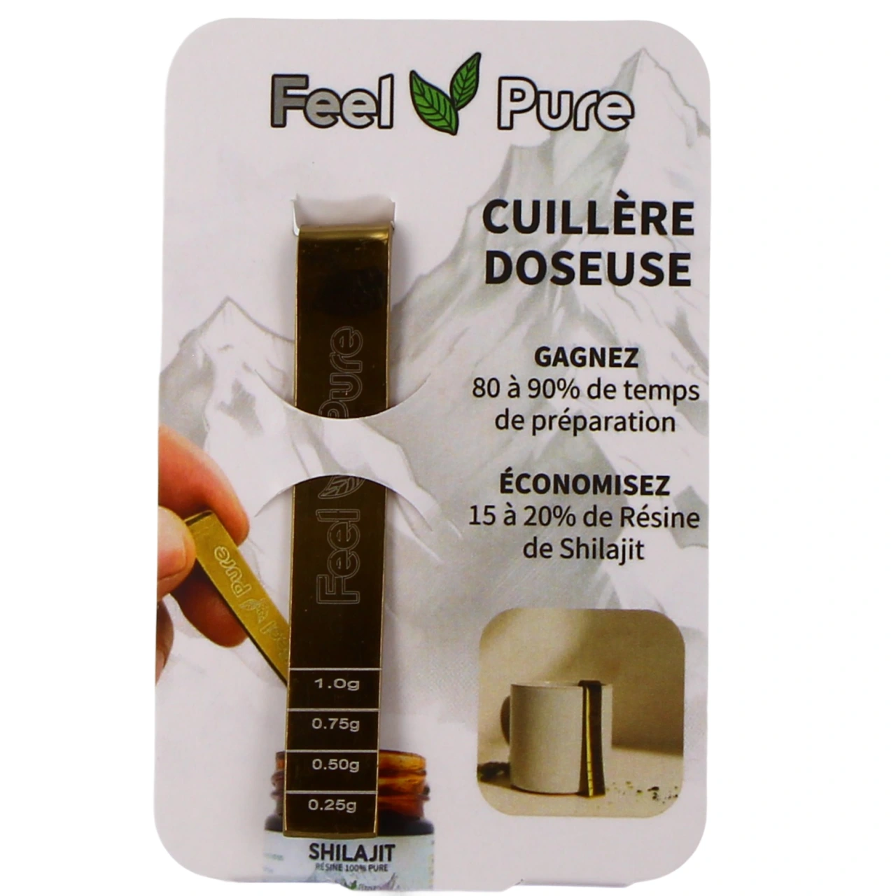 Feel Pure cuillère doseuse pour Shilajit - Feel Pure