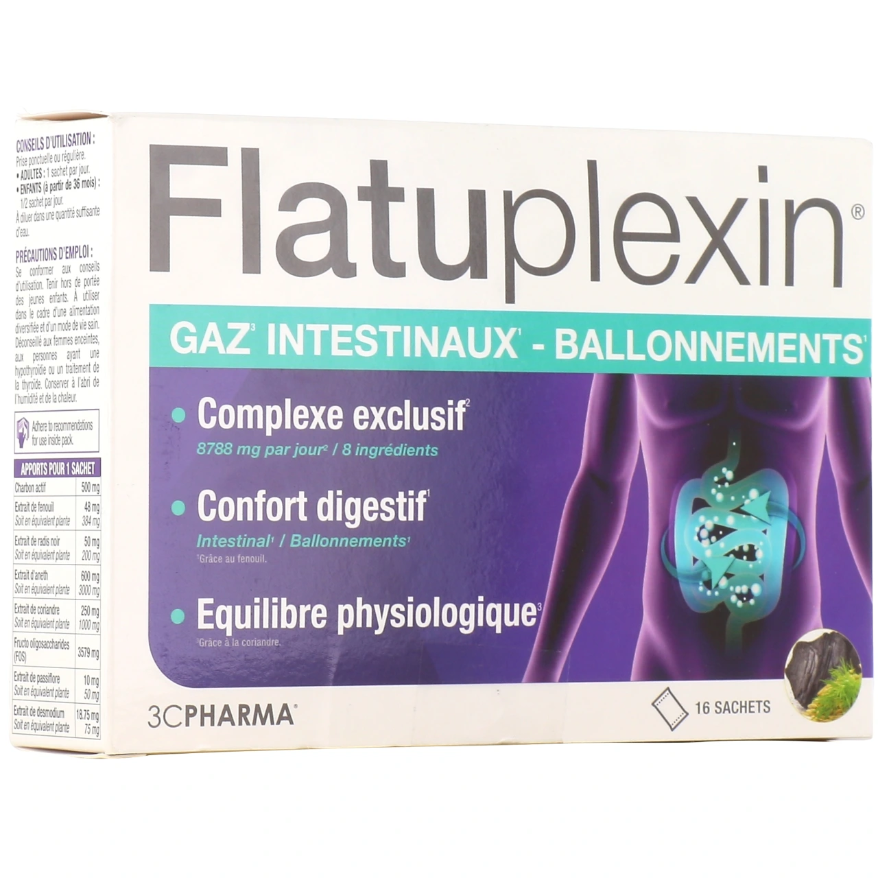 Flatuplexin Gaz Intestinaux Ballonnements - 3C Pharma