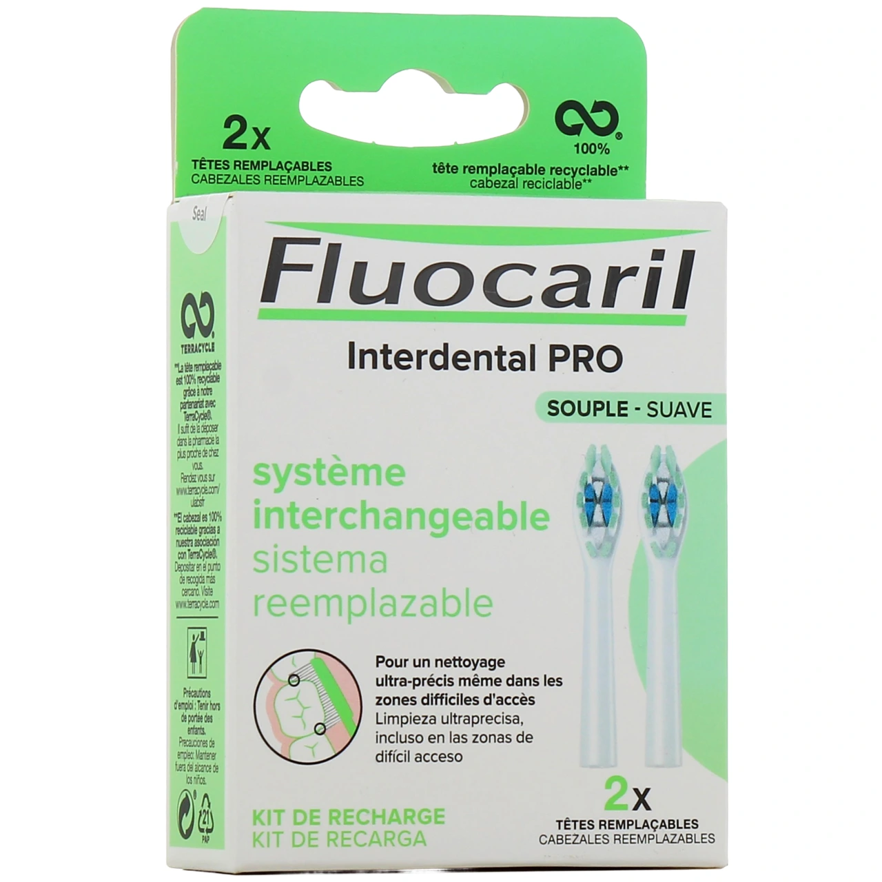Fluocaril Interdental Pro Brosse à Dents Tête Remplaçable - Vue 4