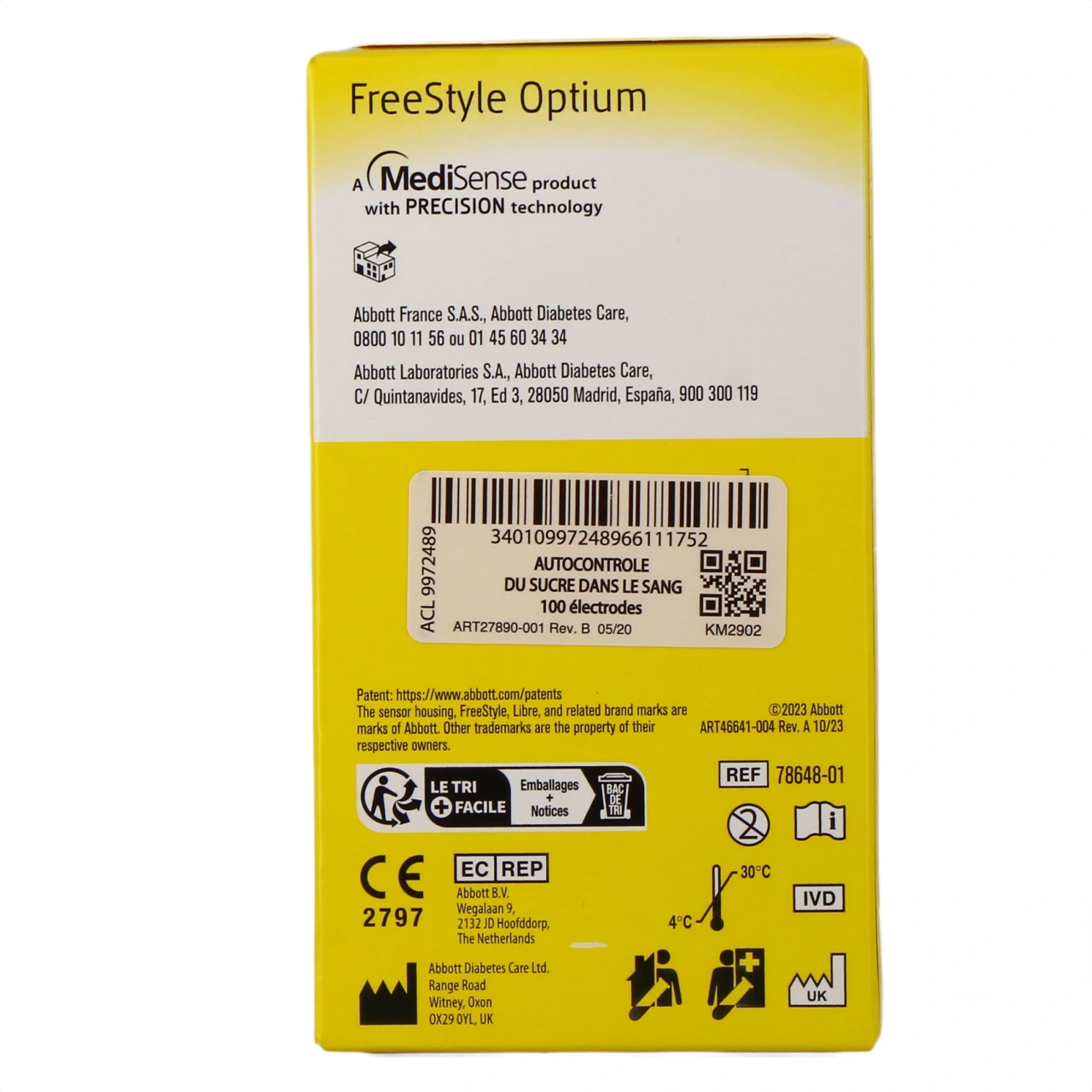 FreeStyle Optium Électrodes - Vue 3