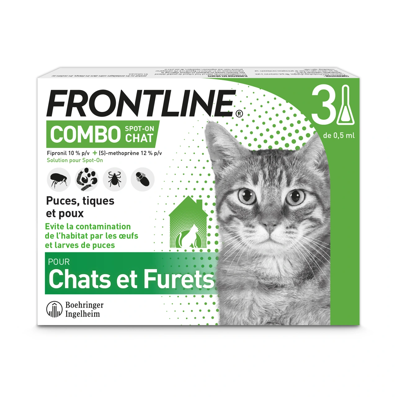 Frontline Combo Chat 3 et 6 pipettes - Frontline