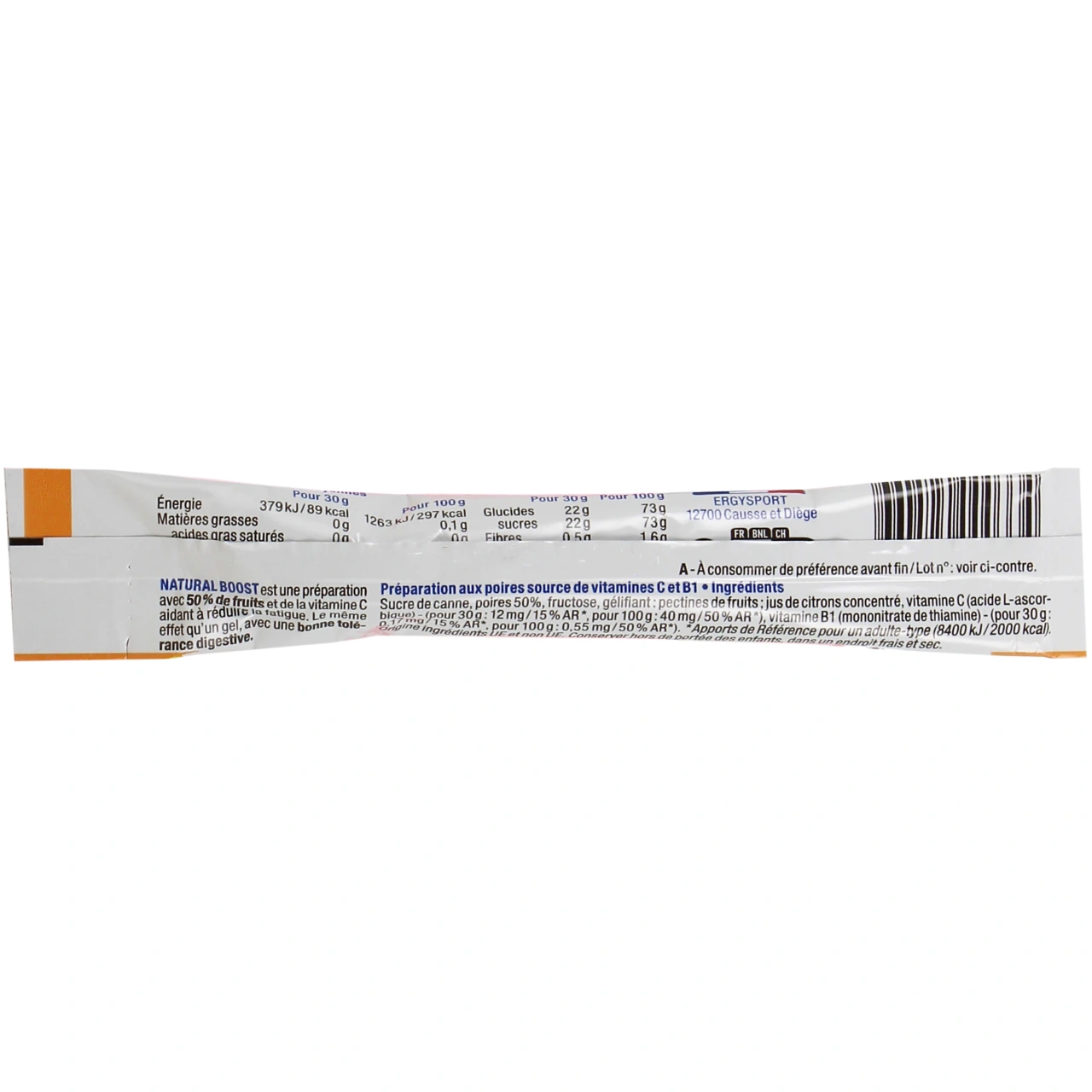 Gel Ergysport Natural Boost Stick 30 g - Vue 3