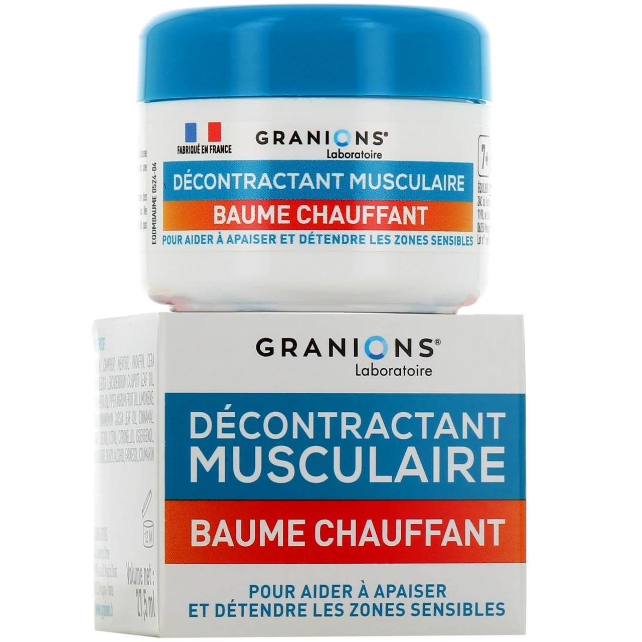 Granions Décontractant Musculaire Baume Chauffant - Décontractant Musculaire