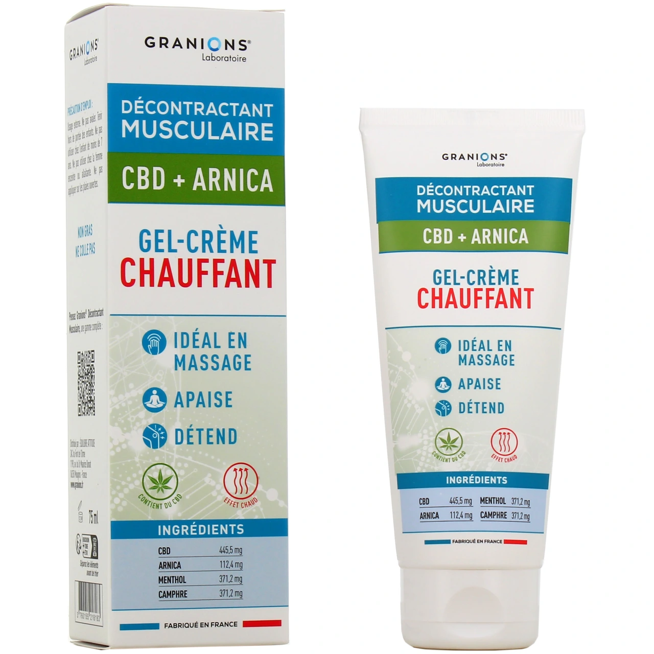 Granions Décontractant Musculaire Gel-Crème Chauffant - Décontractant Musculaire