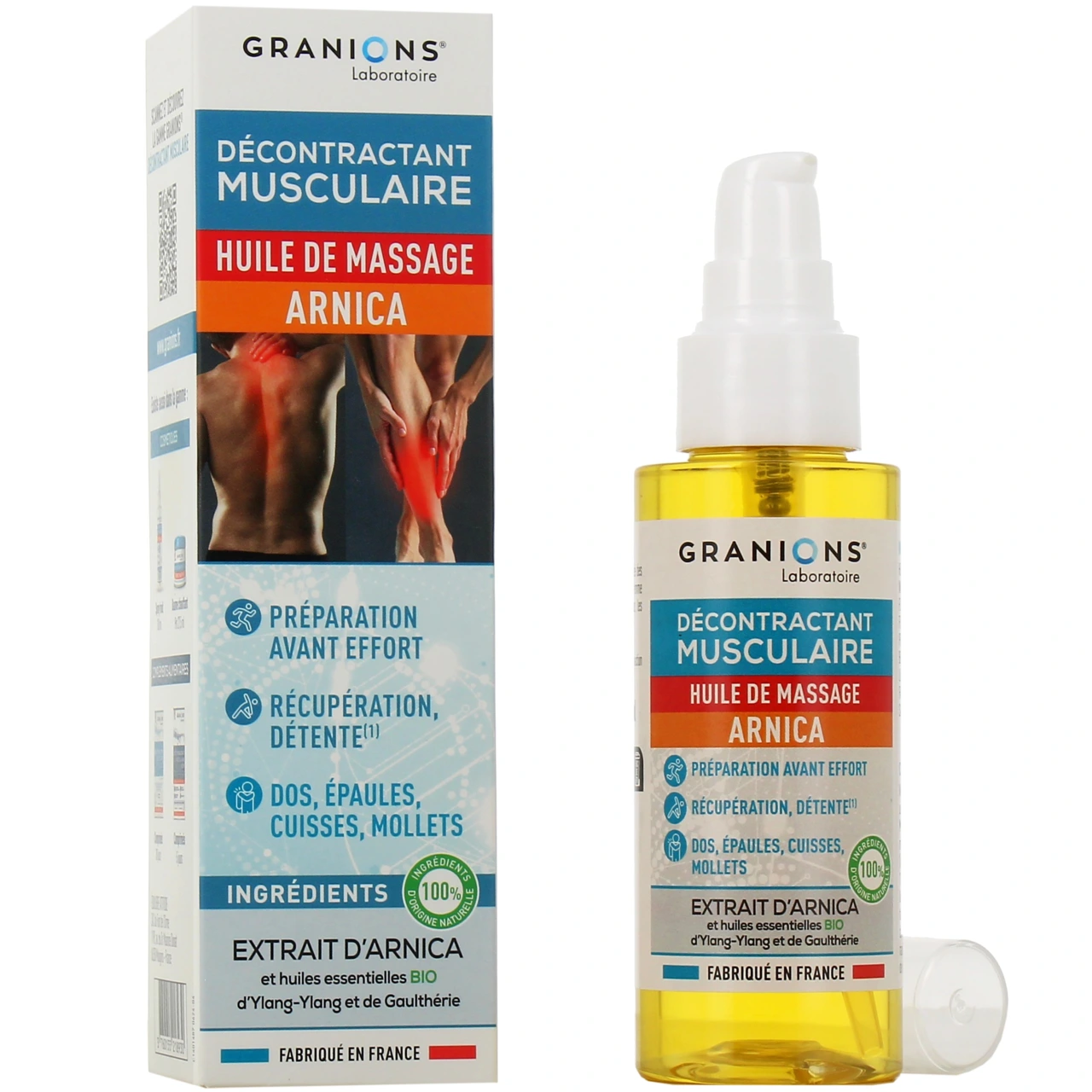 Granions Décontractant Musculaire Huile de Massage - Granions