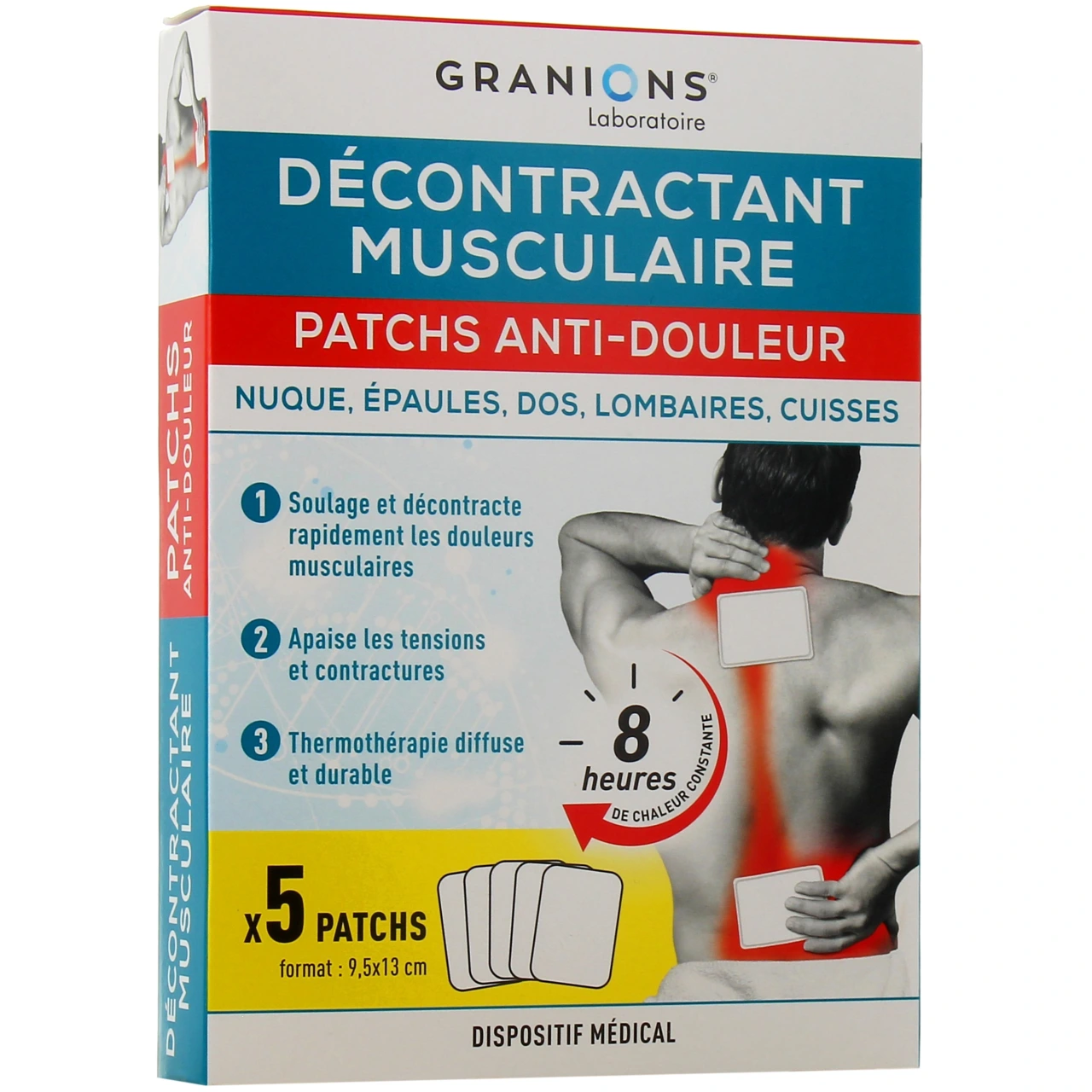Granions Décontractant Musculaire Patchs Anti-Douleur - Décontractant Musculaire