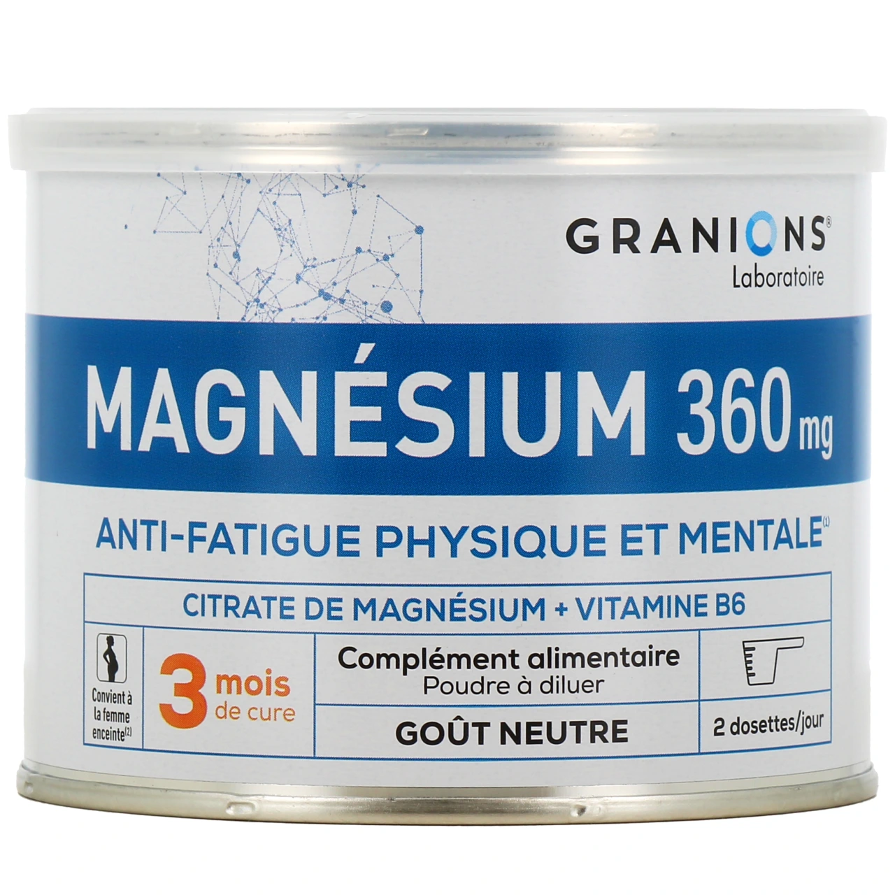 Granions Magnésium 360mg Anti-Fatigue Physique et Mentale - Granions