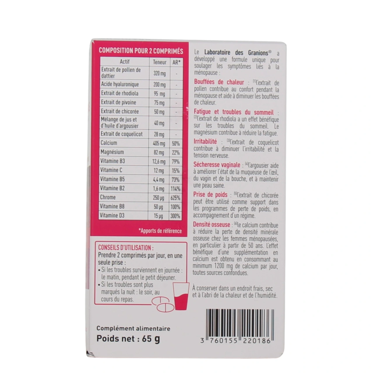 Granions Ménopause 6-en-1 Sans Hormones - Vue 3