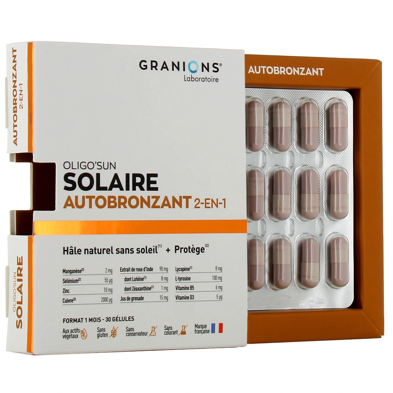 Granions Oligo'Sun Solaire Auto-Bronzant 2 en 1 - Granions