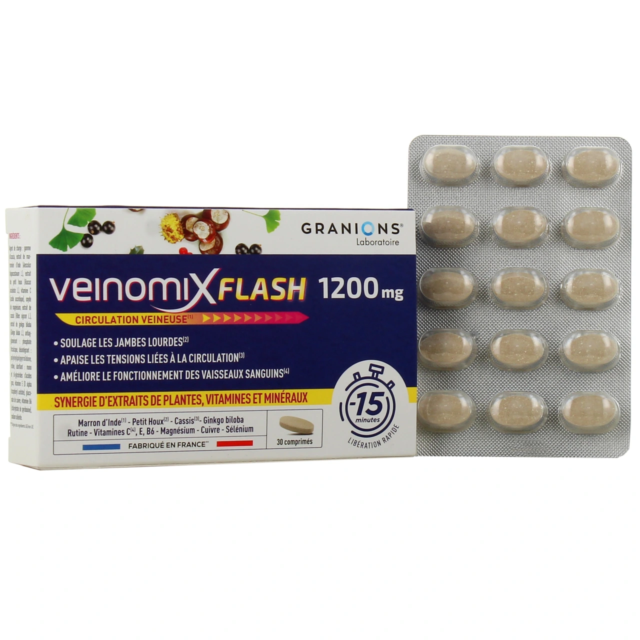 Granions Veinomix Flash 1200 mg Circulation Veineuse - Vue 4