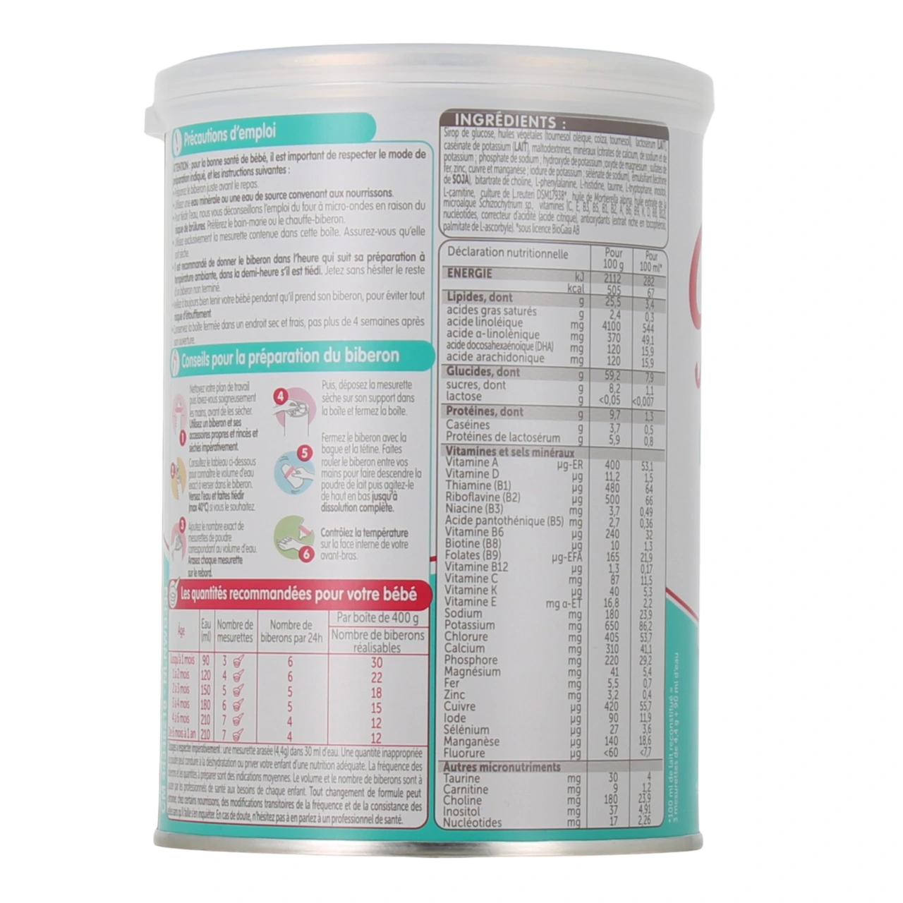 Guigoz Diagoz Sans Lactose Lait en Poudre 1er âge - Vue 2