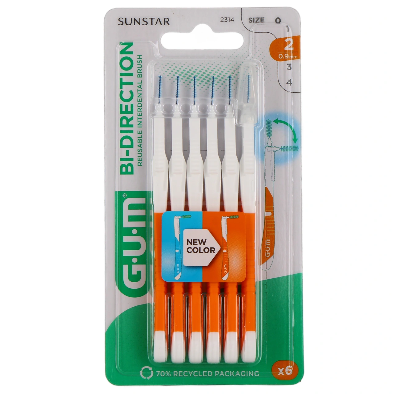Gum Bi-Direction Brossettes interdentaires 6 Brossettes - Vue 3