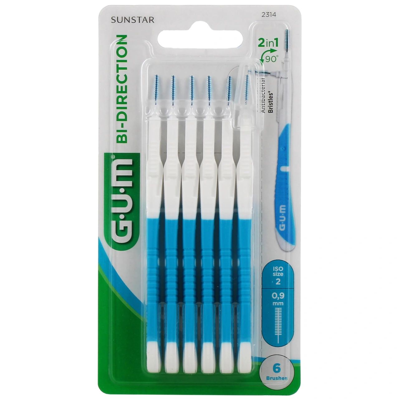 Gum Bi-Direction Brossettes interdentaires 6 Brossettes - Vue 3
