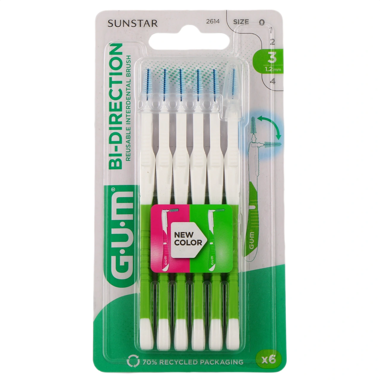 Gum Bi-Direction Brossettes interdentaires 6 Brossettes - Vue 4