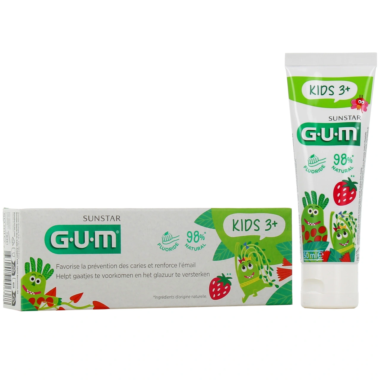 Gum Dentifrice Kids 3+ Goût Fraise - Gum