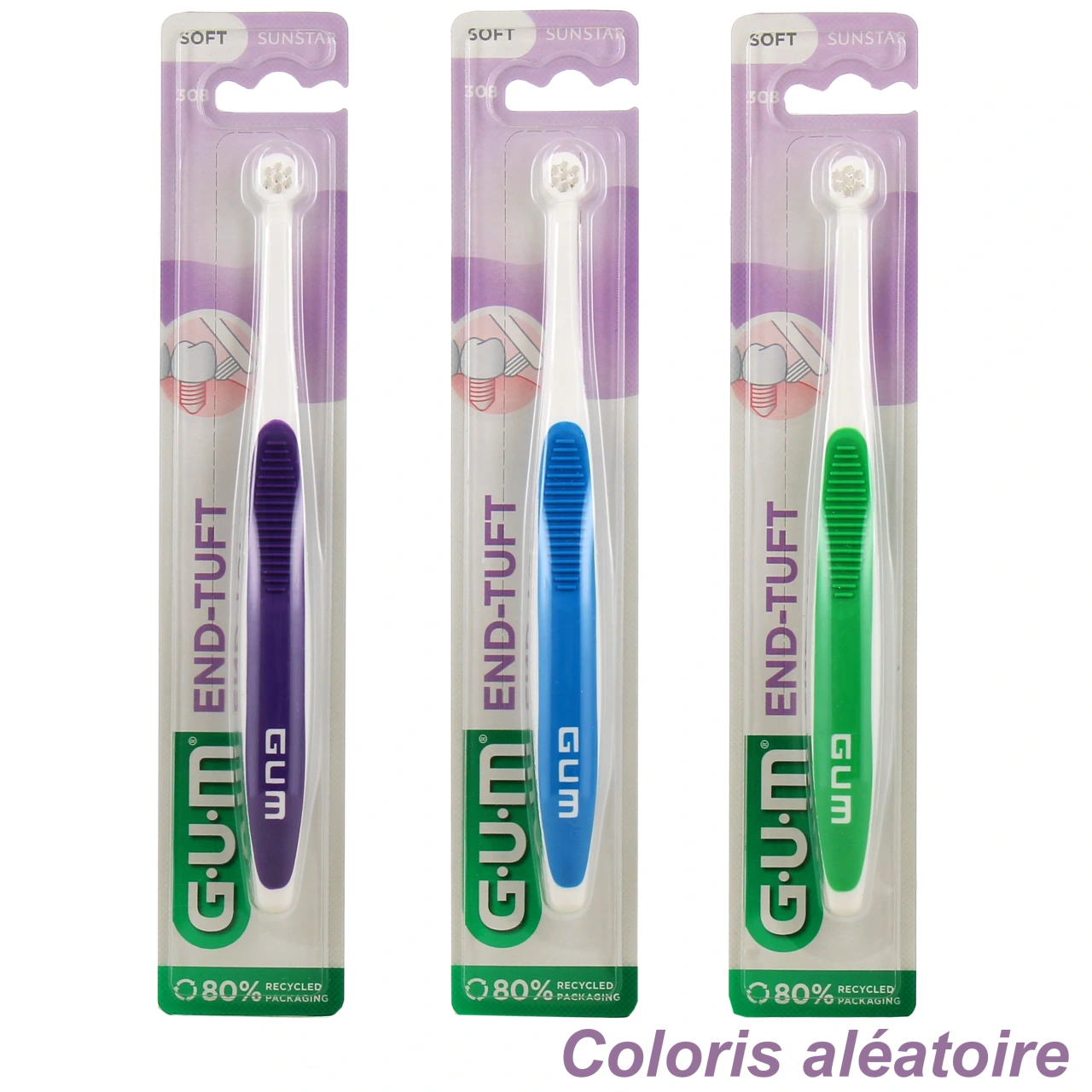 Gum End-Tuft Brosse à Dents Souple Mono-Touffe - Gum