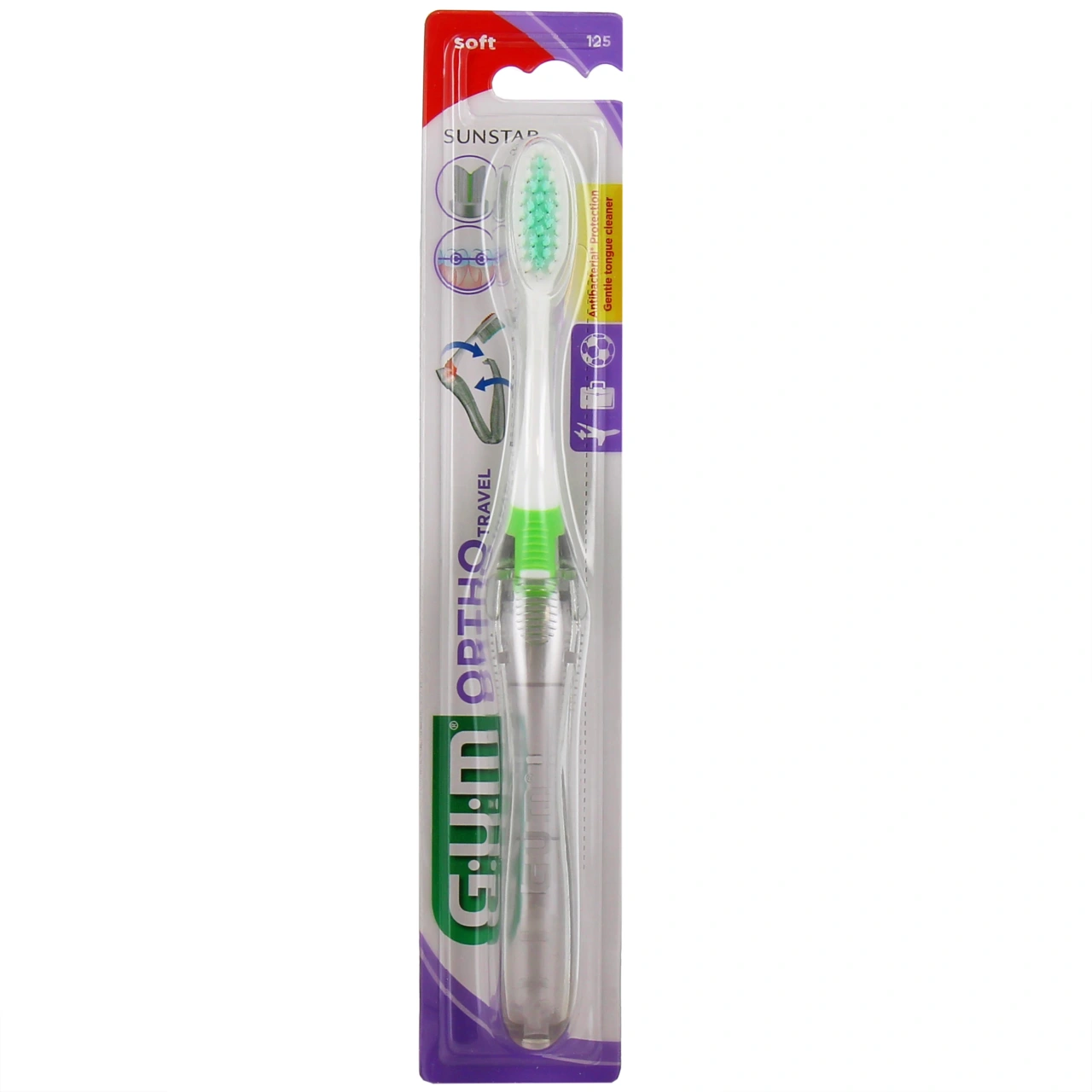 Gum Ortho Travel Brosse à Dents de Voyage Orthodontique - Gum