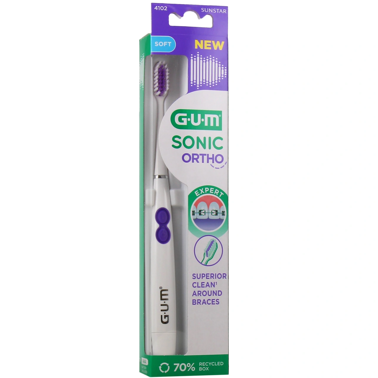 Gum Sonic Ortho Brosse à dents électrique - Gum