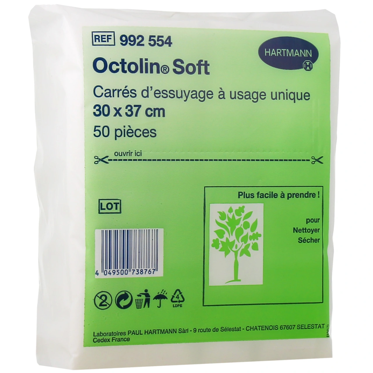Hartmann Octolin Carrés d'Essuyage - Hartmann