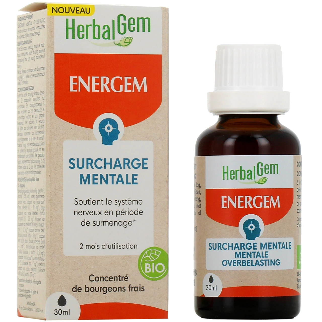 Herbalgem Energem Surcharge Mentale Bio - Herbalgem