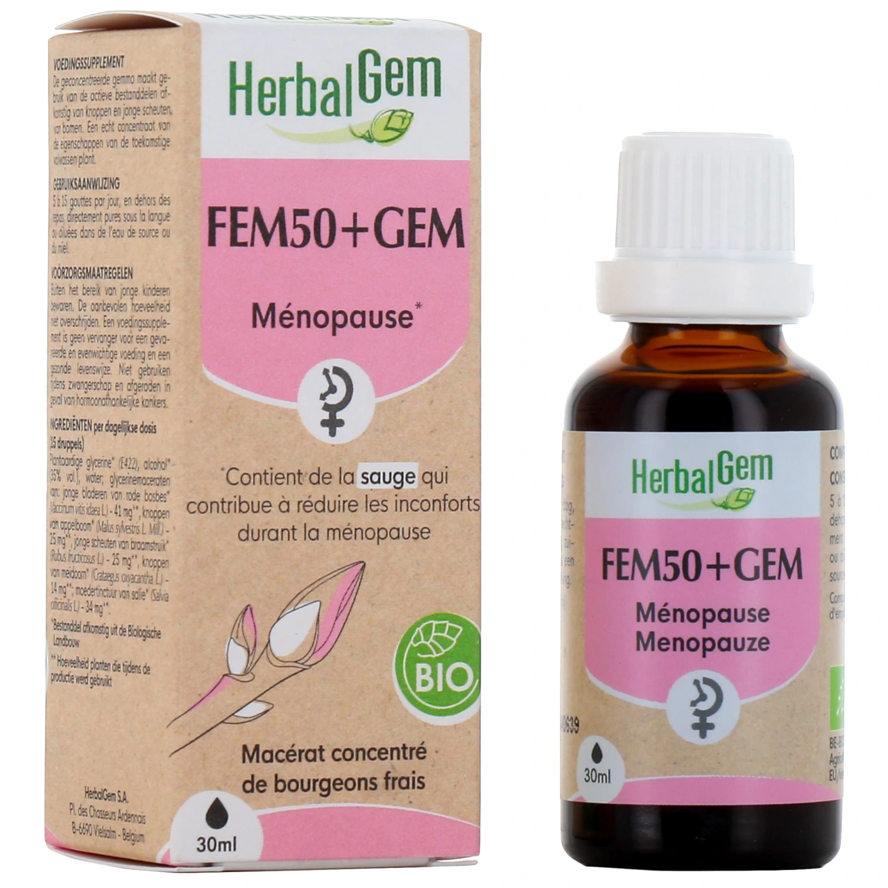 Herbalgem Fem50+ Gem Ménopause Bio - Herbalgem