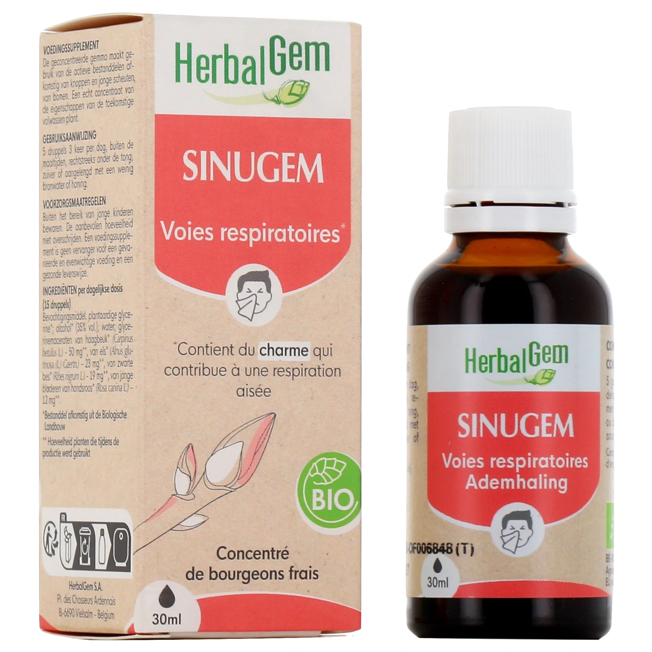 Herbalgem Sinugem Voies Respiratoires Bio - Herbalgem