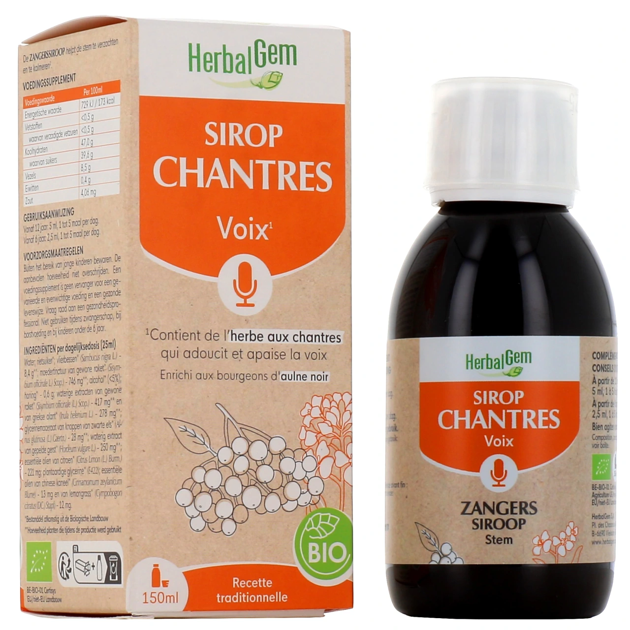 Herbalgem Sirop des Chantres Bio - Herbalgem