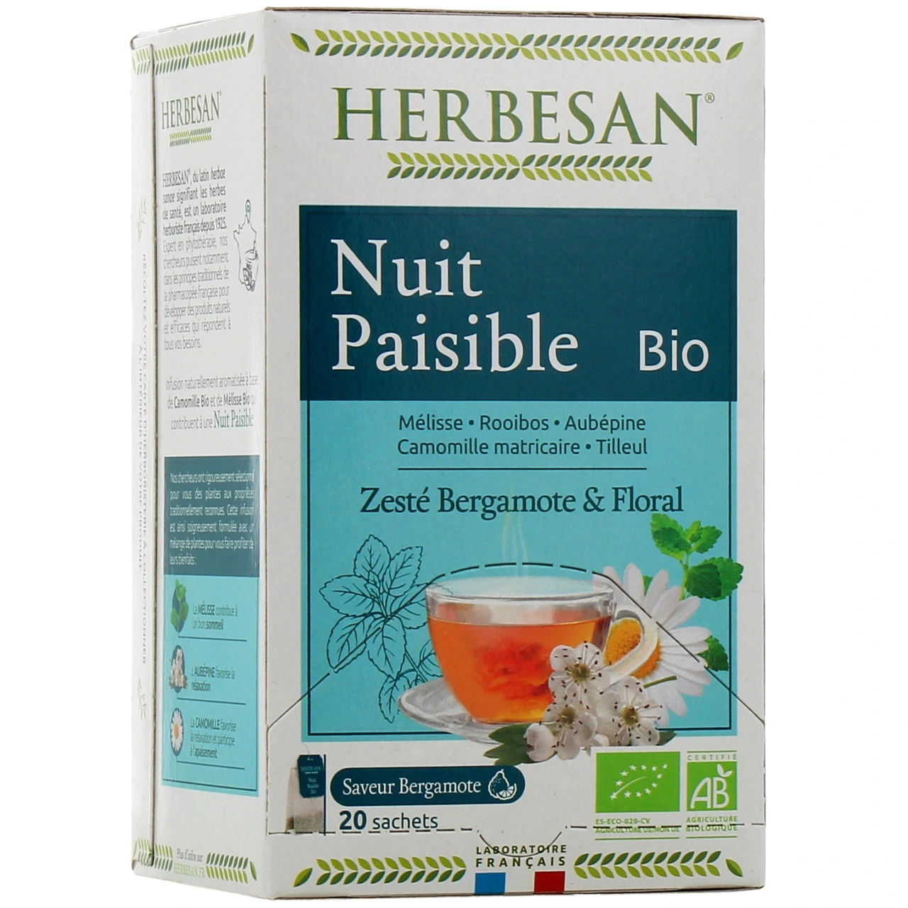 Herbesan Infusion Bio Nuit Paisible - Vue 2