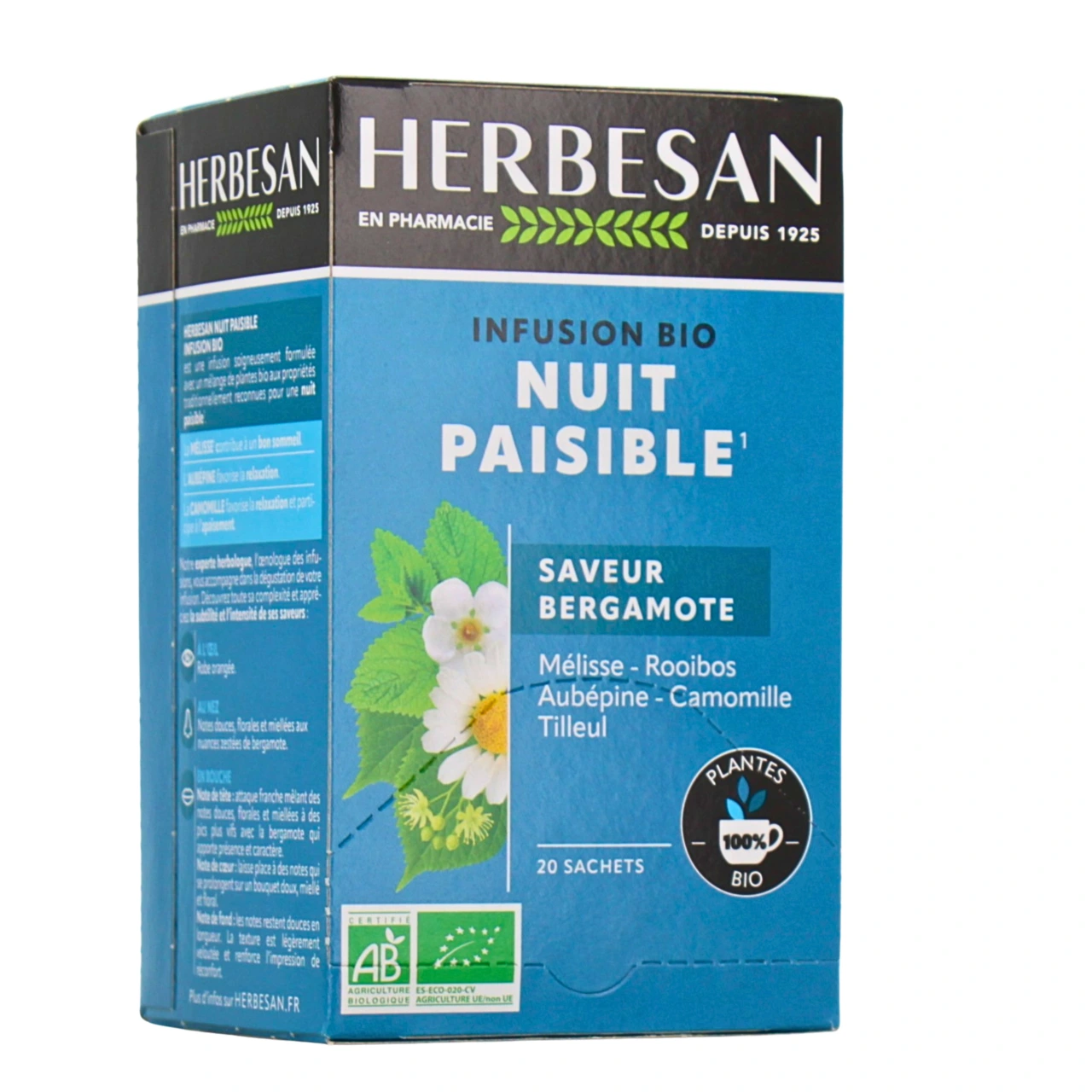 Herbesan Infusion Bio Nuit Paisible - Herbesan