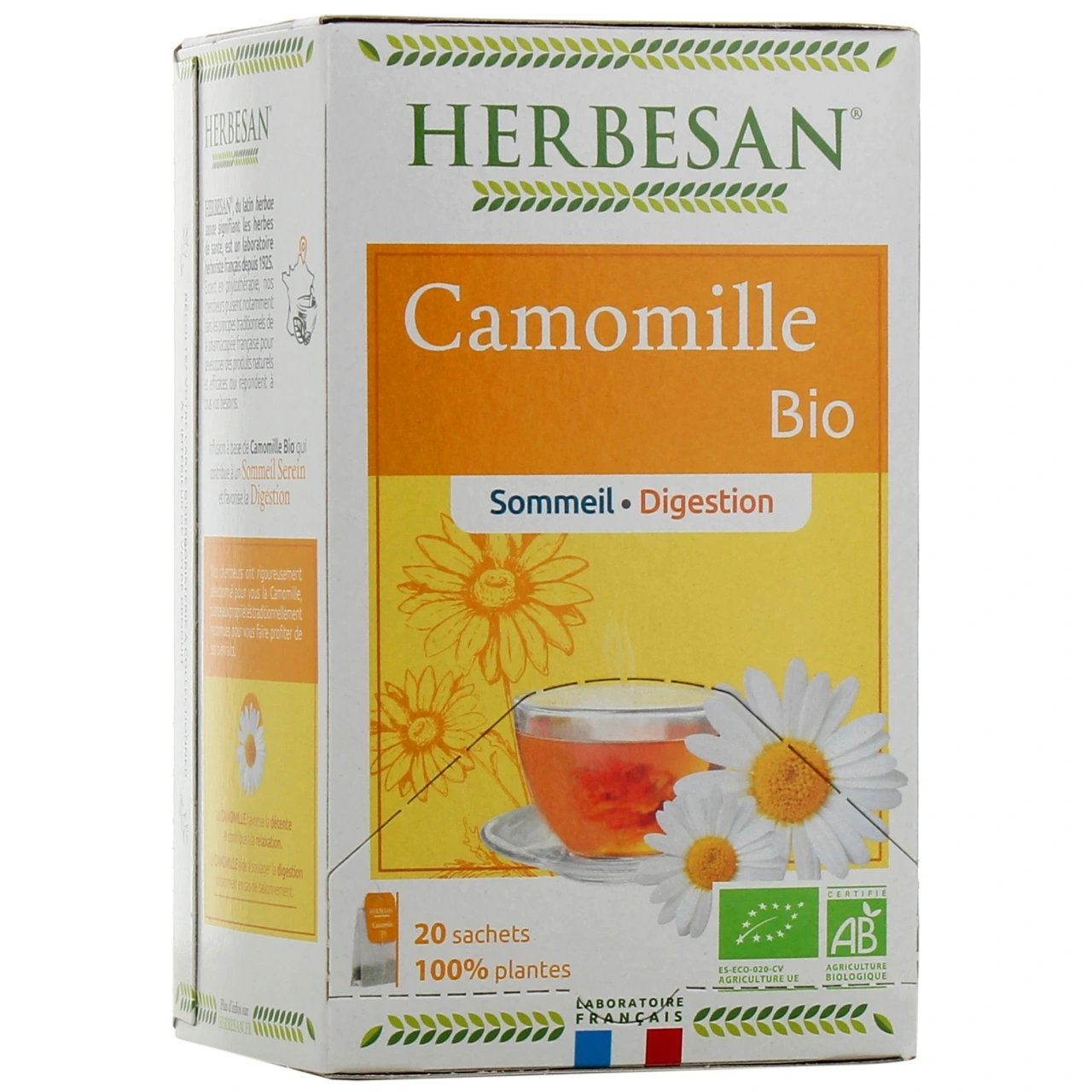 Herbesan Infusion Camomille Bio Sommeil Digestion - Vue 4