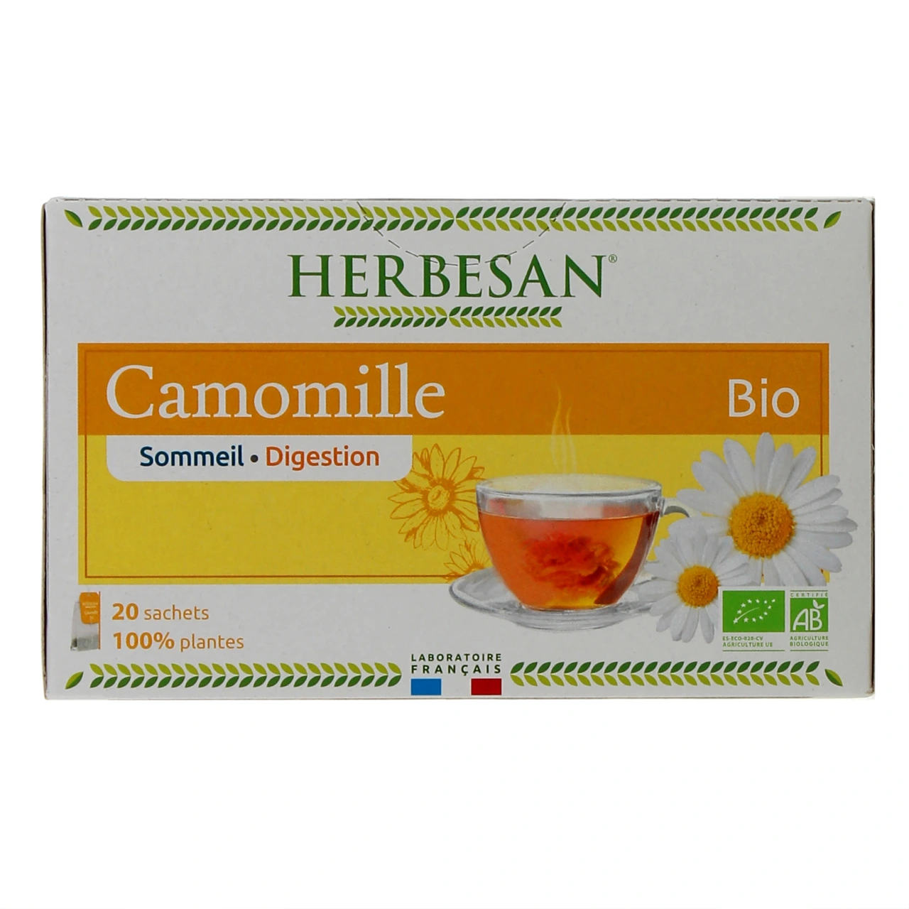 Herbesan Infusion Camomille Bio Sommeil Digestion - Vue 6